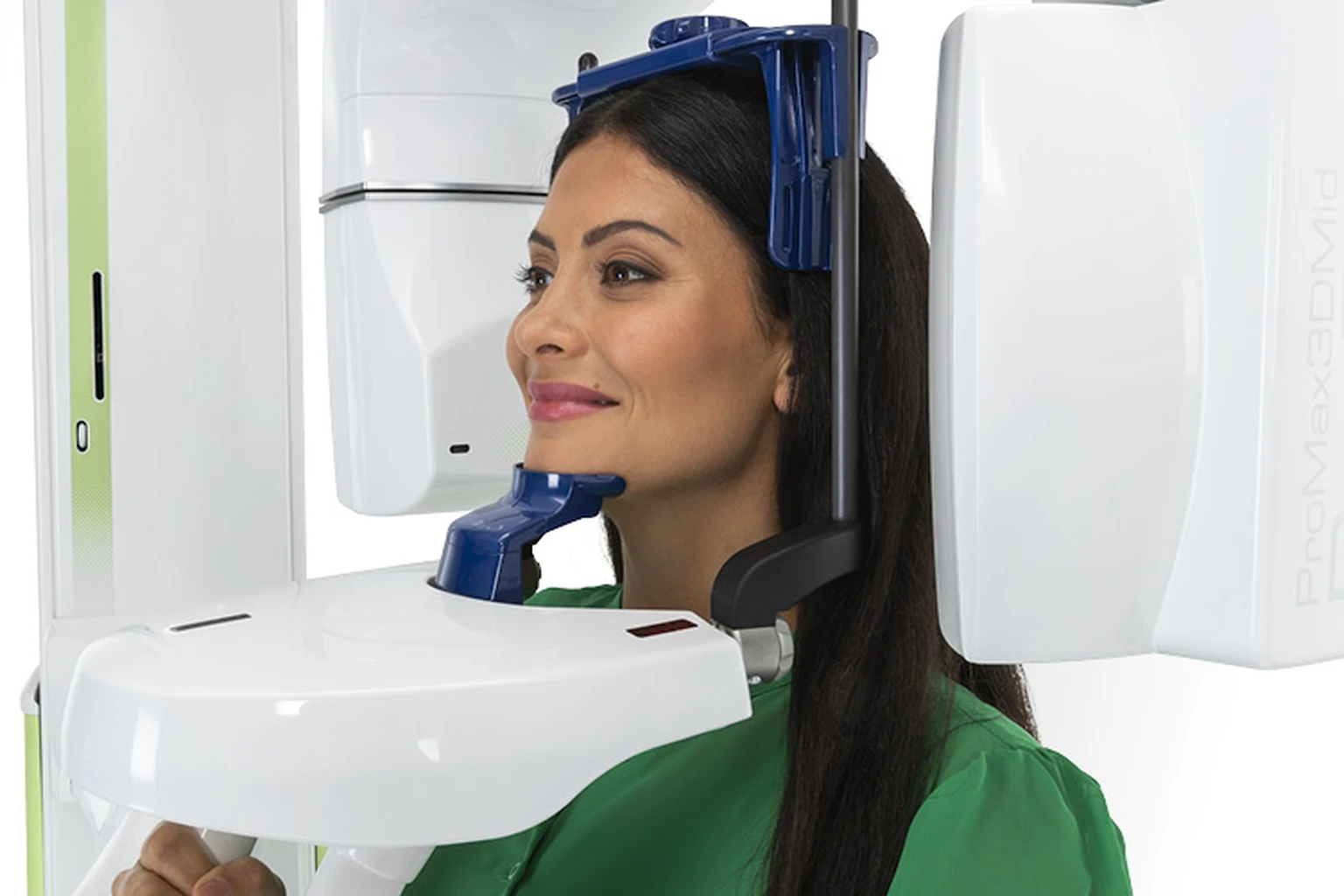 Patient having a Planmeca CBCT 3D scan taken at Be Well Primary Health Care Center