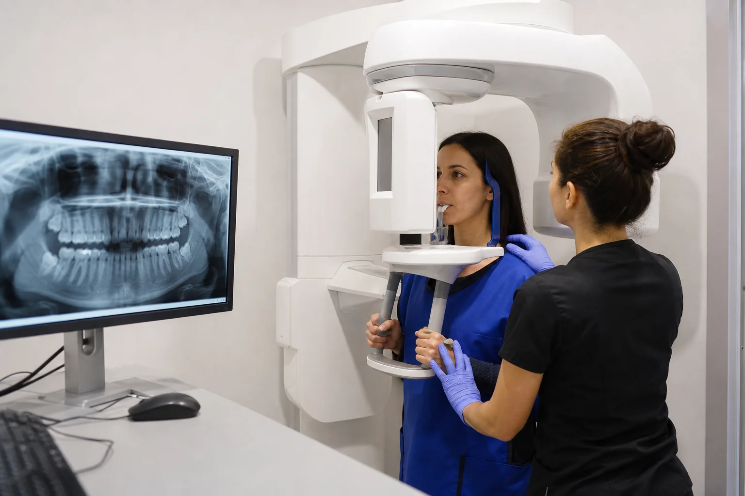 Panoramic dental X-ray machine at Be Well Primary Health Care Center